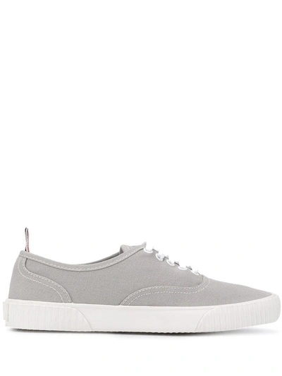 Shop Thom Browne Heritage Canvas Sneakers In Grey