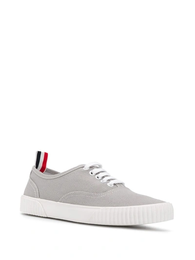 Shop Thom Browne Heritage Canvas Sneakers In Grey