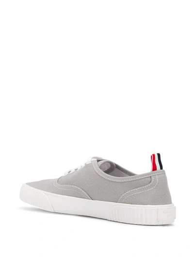 Thom Browne Heritage Canvas Sneakers In Grey