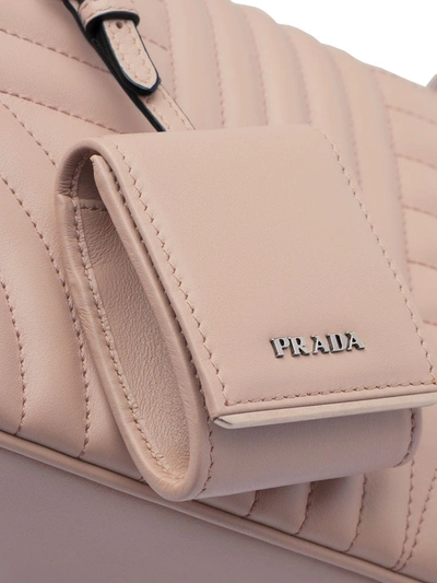 Shop Prada Diagramme Medium Shoulder Bag In Pink