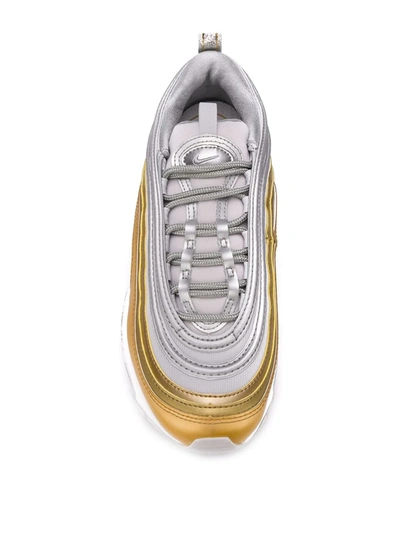 Nike Air Max 97 Se Metallic Leather And Mesh Sneakers In Grey