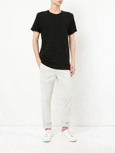 Rag & Bone Classic Crewneck Slim Fit Cotton T-shirt In Black
