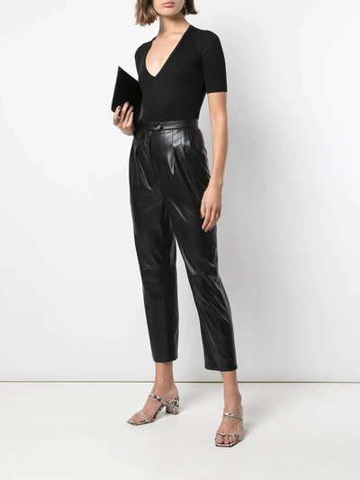 Shop Alix Nyc Bedford Short-sleeve Bodysuit In Black