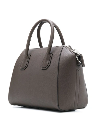 Shop Givenchy Small Antigona Tote In Grey