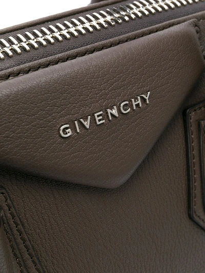 Shop Givenchy Small Antigona Tote In Grey