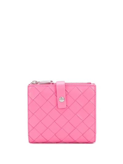 Shop Bottega Veneta Mini Wallet In Pink