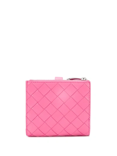 Shop Bottega Veneta Mini Wallet In Pink