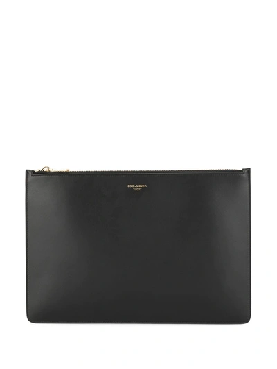 Shop Dolce & Gabbana Envelope Travel Clutch In Black