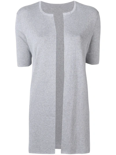 Shop Sottomettimi Short-sleeved Cardigan In Grey