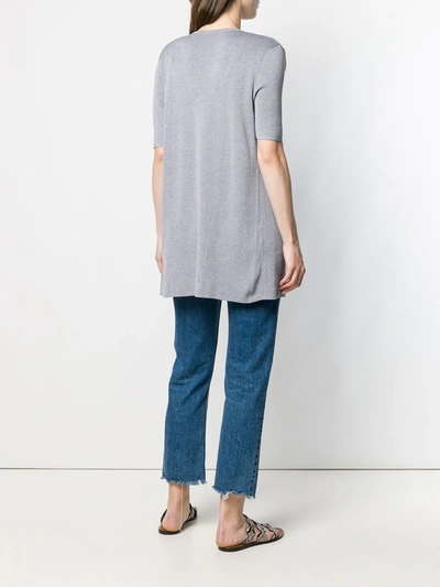 Shop Sottomettimi Short-sleeved Cardigan In Grey