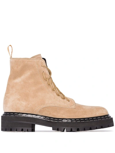 Shop Proenza Schouler Lace Up Boots In Brown