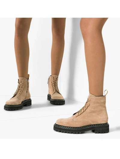 Shop Proenza Schouler Lace Up Boots In Brown