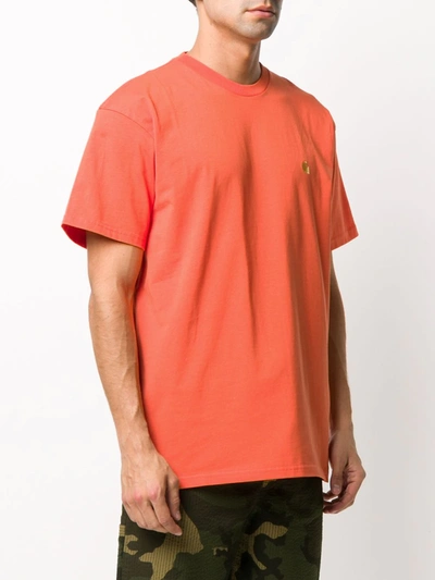 Shop Carhartt Jersey T-shirt In Orange