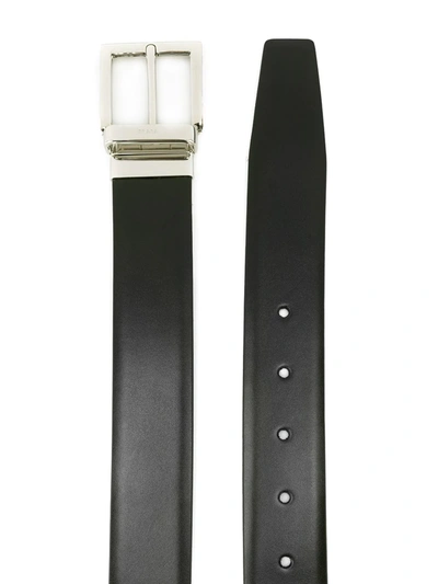 Prada Square Buckle Belt In Black