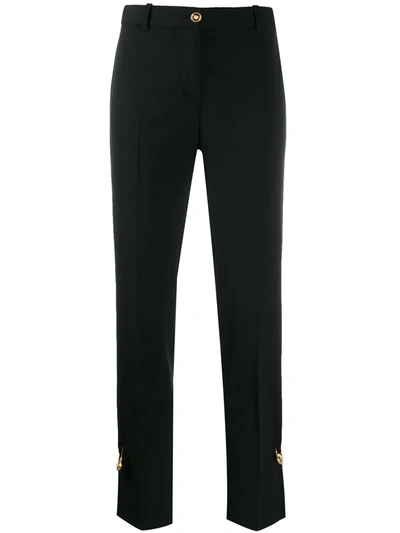 VERSACE SAFETY-PIN TAILORED TROUSERS - 黑色