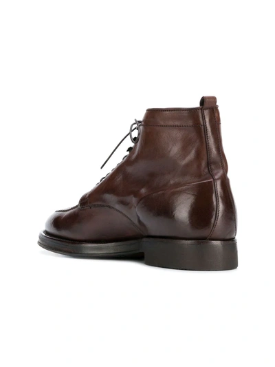 Shop Alberto Fasciani Lace Up Ankle Boots In Brown