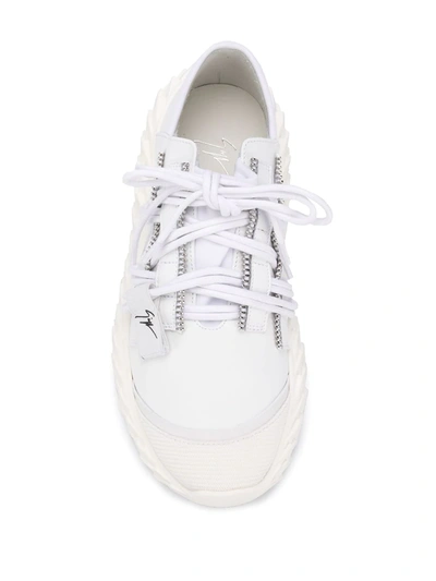 GIUSEPPE ZANOTTI LOW-TOP SNEAKERS - 白色