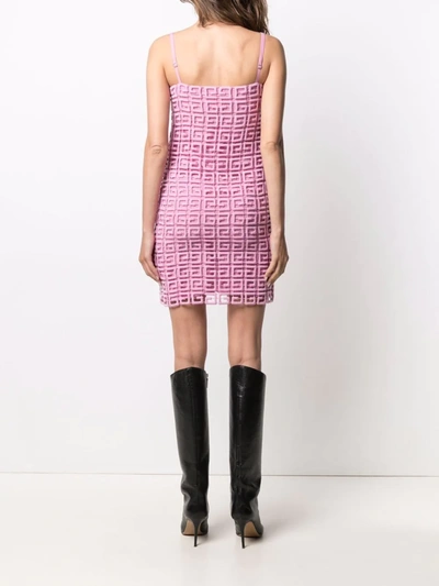 Shop Givenchy 4g Layered Fitted Mini Dress In Pink