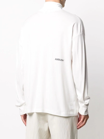 Shop Ambush Roll Neck Long-sleeve T-shirt In White