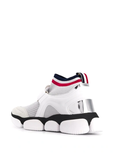 Shop Moncler Baktha Knit Sneakers In White