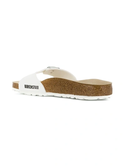 Birkenstock Buckle Slip-on Slides In White