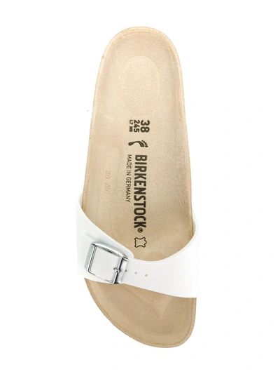 Birkenstock Buckle Slip-on Slides In White