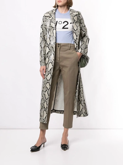 Shop N°21 Slim Cropped Trousers In Brown