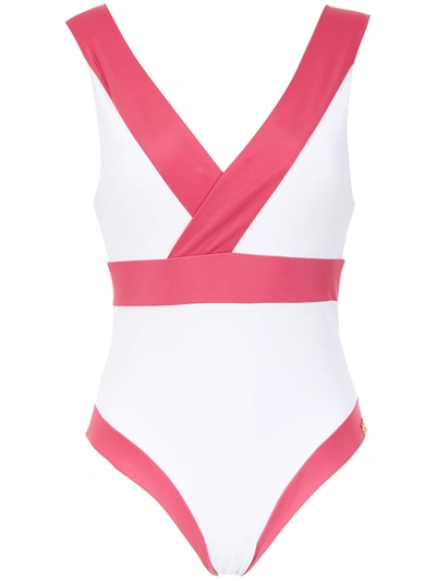 Shop Brigitte Panelled Swimsuit In Pink