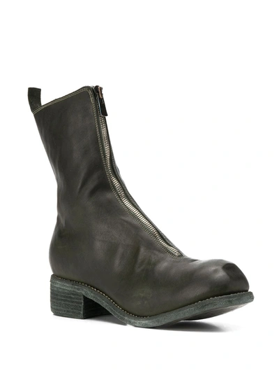 Shop Guidi Cracked-effect Ankle Boots In Green