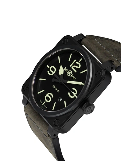 Shop Bell & Ross Br 03-92 Nightlum 42mm In Black And Green