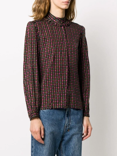 Pre-owned Lanvin Card Decks Print Shirt In Black