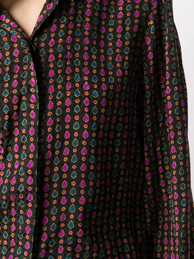 Pre-owned Lanvin Card Decks Print Shirt In Black