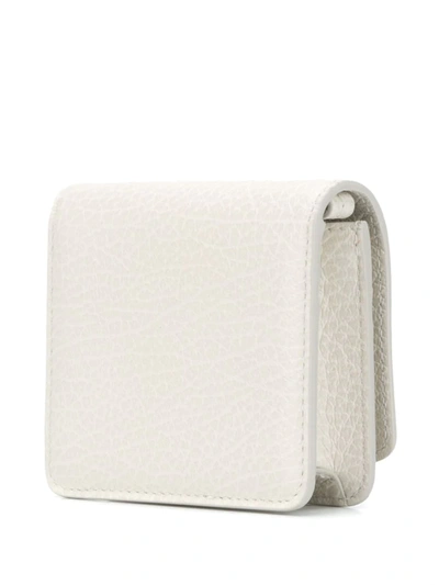 Shop Maison Margiela Small Four-stitch Wallet-on-chain In T2003 Greige