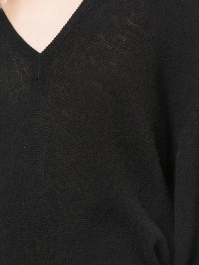 Shop Khaite Cashmere V-neck Jumper In Black