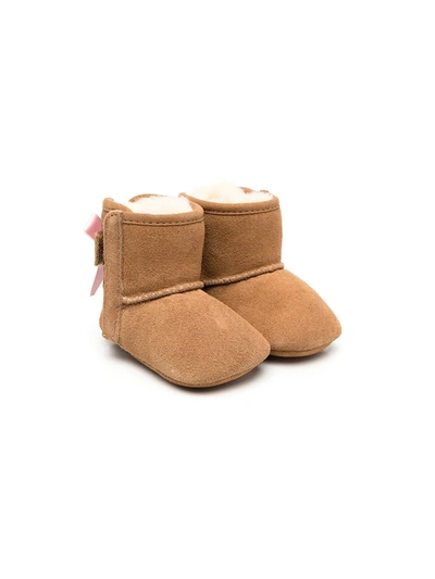 Shop Ugg Shearling Ankle Boots In Brown