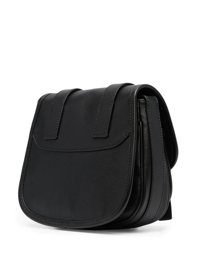 Shop Kenzo Small Courier Leather Messenger Bag In Black