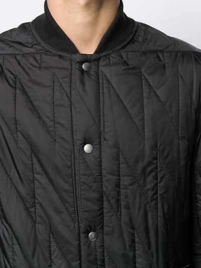 Shop Rick Owens Quilted Duffle Coat In Black