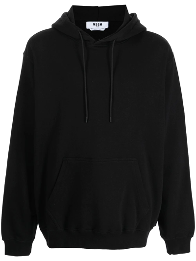 Shop Msgm Logo Print Hoodie In Black