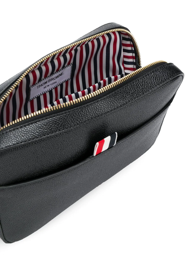 Thom Browne Textured Zip Pouch In Black