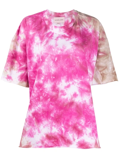 Shop Natasha Zinko Oversized Tie-dye Print T-shirt In Pink