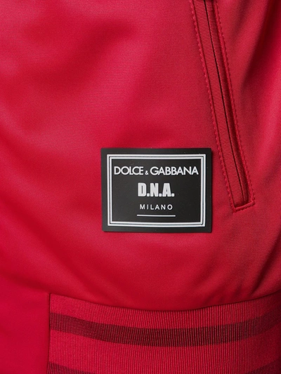 Shop Dolce & Gabbana Logo Patch Track Jacket In Red