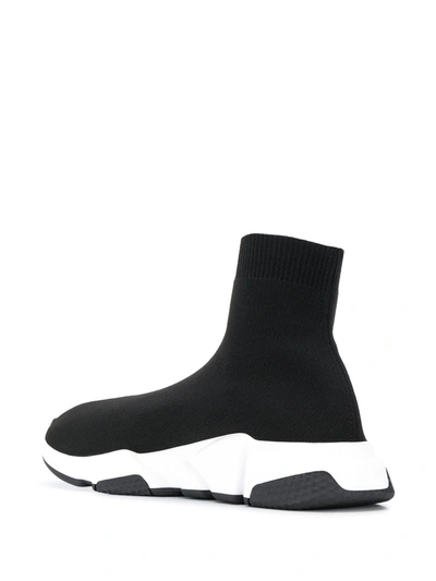 Shop Balenciaga Speed Graffiti Sneakers In Black