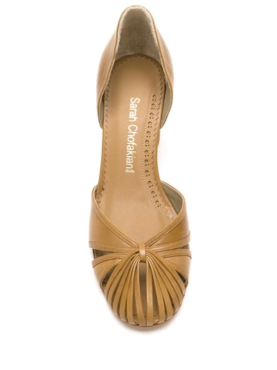 Shop Sarah Chofakian Sarah Leather Pumps In Brown