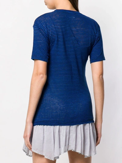 Shop Isabel Marant Étoile Striped T-shirt In Blue