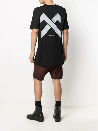 Shop 11 By Boris Bidjan Saberi Rear-graphic Print T-shirt In Black