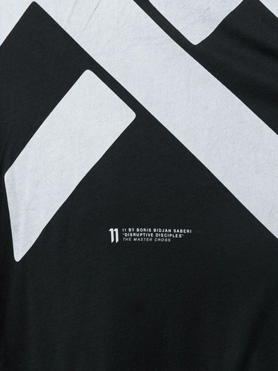 Shop 11 By Boris Bidjan Saberi Rear-graphic Print T-shirt In Black