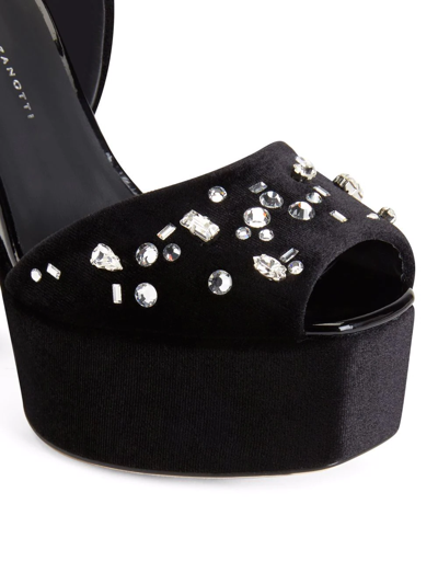 Shop Giuseppe Zanotti Betty Suede Sandals In Black