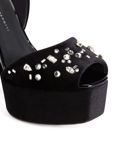 Giuseppe Zanotti Betty Suede Sandals In Black