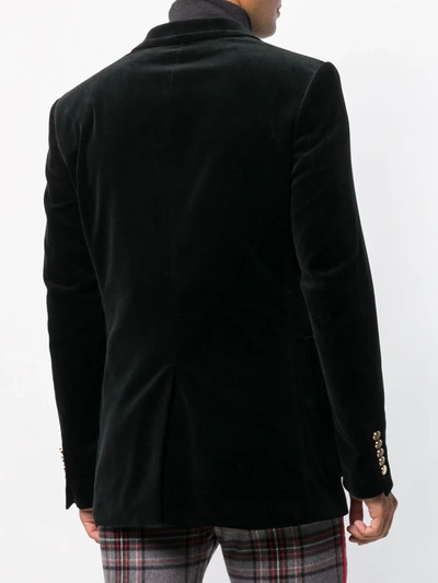 Shop Gucci Single Breasted Blazer In Black