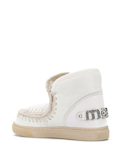 Shop Mou Eskimo Ankle Boots In White
